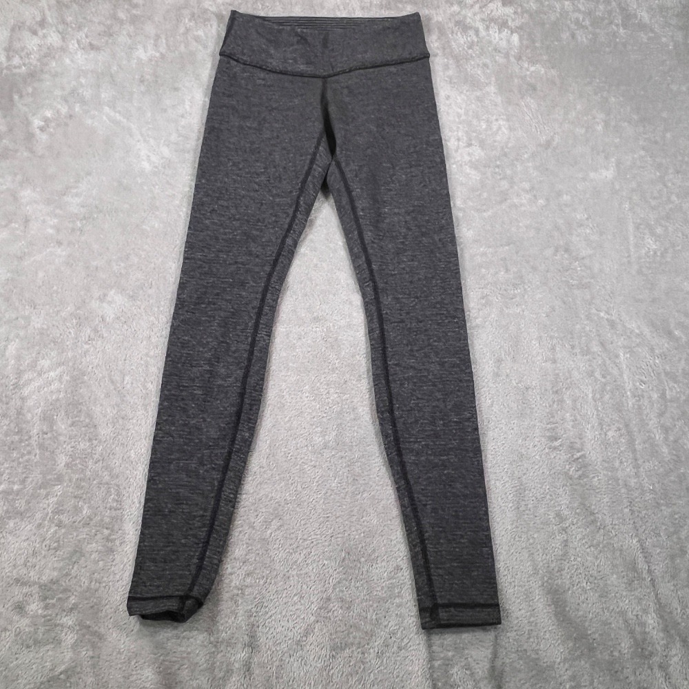 Lululemon Wunder Under‎ Pants Small Heathered Gray Athletic Leggings Stretch